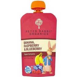 Peter Rabbit Organics Baby Raspberry Banana Blueberry, 4 oz