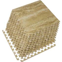 Sorbus Interlocking Floor Tile Mats, Marbleized Print,12 Tiles