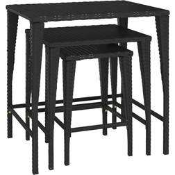 vidaXL 3 Poly Nesting Table