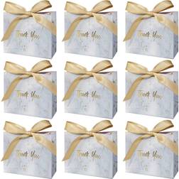 Dechisy 30pack small thank you gift bags,marble pattern party favor bags with