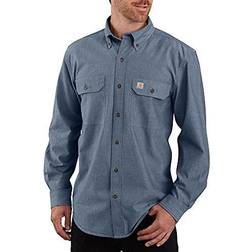 Carhartt Men's Loose Fit Midweight Chambray Long-Sleeve Shirt, Denim Blue Chambray