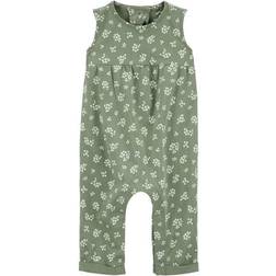 Carter's Infant Girl's Floral Jumpsuit Green 18M