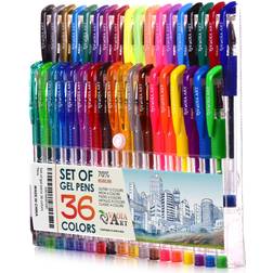 Gel pens 36 multicoloured colors colored pens for adult coloring