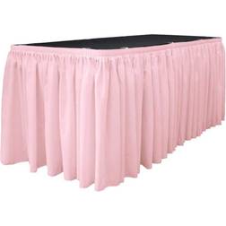 LA Linen 14 Long Light Poplin Skirt Tablecloth Pink