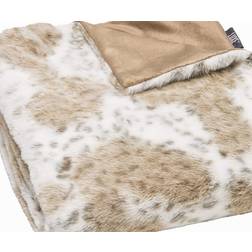 Homeroots 386746 Premier Luxury Spotted Blankets White, Brown