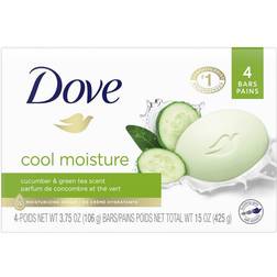 Dove Beauty Cool Moisture Beauty Bar Soap - Cucumber & Green Tea 4pk