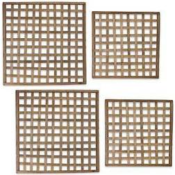 Melrose Lattice Wood Hanging 30" Wall Decor