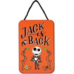 Open Road Brands Disney The Nightmare Christmas Jack is Back Fun Skellington Sign Wall Decor