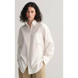 Gant Women Oversized Fit Luxury Oxford Shirt Beige