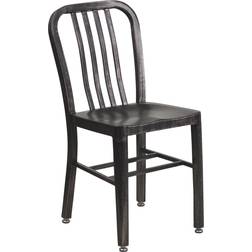 Flash Furniture Commercial Grade Black-Antique Gold Kitchen Chair