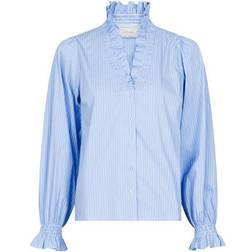 Neo Noir Brielle Stripe Shirt - Light Blue