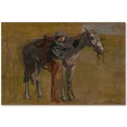 Trademark Fine Art 'Cowboys The Badlands' Print on Framed Art