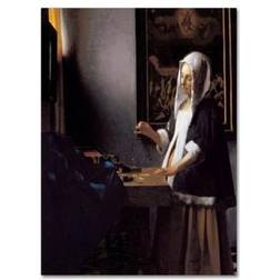 Trademark Fine Art 'Woman Holding a Balance' Vermeer Print on Framed Art