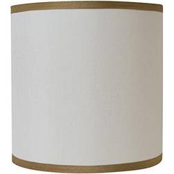 Urbanest Off White with Gold Trim Silk Classic Drum Shade