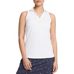 Puma Women's Volition Rosie Sleeveless Golf Polo - Bright White/Ski Patrol