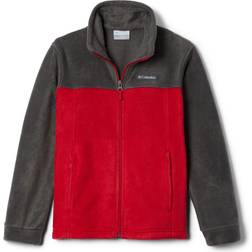 Columbia Boy's Steens Mountain II Fleece Jacket - Shark/Mountain Red