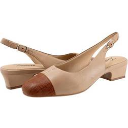 Trotters Dea Nude/Luggage Embossed Women's Shoes Nude B