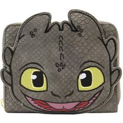 Loungefly to Train Your Dragon Toothless Cosplay Zip-Around Wallet - black