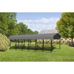 Arrow Carport, 10 Charcoal Metal 108.0 H (Building Area )