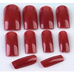 EFT 500pcs Dark Red ABS French Full False Fake Nail Tips Fashion