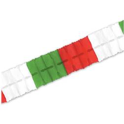 Beistle Leaf Garland 4 1/2 x 12 Red White Green 24 Pack