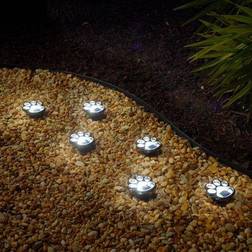 Paw Print Solar Accent Set of 6 Night Light