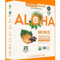 Aloha Organic Plant Based Protein Bar MINIS Peanut Butter Chocolate Chip
