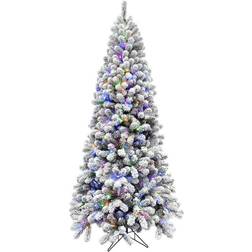 Fraser Hill Farm 6.5-Ft. Flocked Silverton Christmas Tree