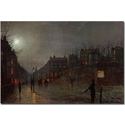 Trademark Fine Art John Grimshaw 'Going Home Dusk 1882' Framed Art