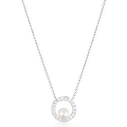 Sif Jakobs Ponza Circolo Necklace - Silver/Transparent/Pearls