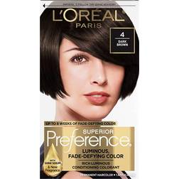 L'Oréal Paris Superior Preference Fade-Defying Shine Permanent Hair Color #4 Dark Brown
