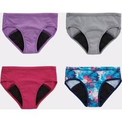 Hanes Girls' 4pk Hipster Period Underwear Colors May Vary