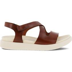 ecco Women's Flowt Cross Strap Sandal Leather Cognac