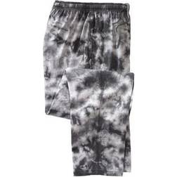 KingSize Lightweight Cotton Jersey Pajama Pants - Black White Marble