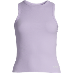 Casall Defined Rib Racerback Tank Top - Lavender