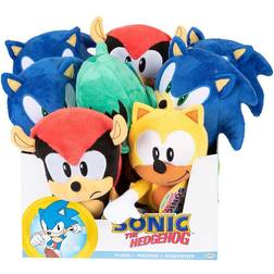 JAKKS Pacific Sonic The Hedgehog Wave 7 Assorted 8 Plush Toy Display 22 CM