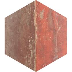 Merola Tile Karacter Hex Vintage 9-7/8" 11-1/4" Porcelain Floor and Wall Tile Case 17 Tiles Case