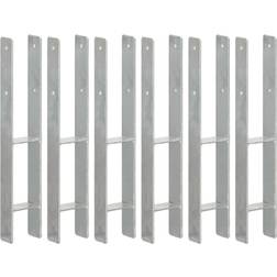 vidaXL Fence Anchors 6 Galvanised Steel n/a