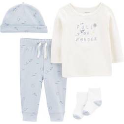 Carter's Baby's Take Me Home Set 4-piece - White/Blue