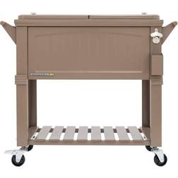 Permasteel 80-Quart Antique Patio Cooler, Taupe