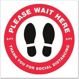 Avery AVE83090 Decals Floor Please Wait Here Sign Wall Sticker Sign