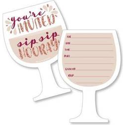 But first, wine shaped fill-in invitations with envelopes 12 ct