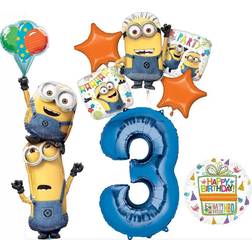 Mayflower Despicable me 3 minions stacker 3rd birthday party supplies