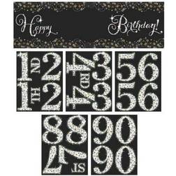 Amscan Happy Birthday Sparkling Celebration Customizable Giant Banner 1ct