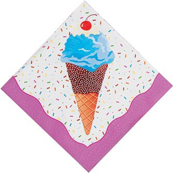 Fun Express I scream for ice cream luncheon napkins, party supplies, 16 pieces