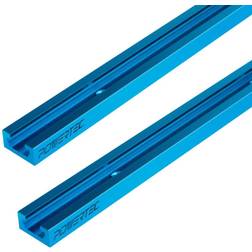 Powertec 24 Inch Double-Cut Profile Universal T-Track with Predrilled Mounting Holes 2-Pack