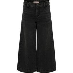 Only Girl's Kogcomet Wide Dnm Loose Fit Jeans - Black