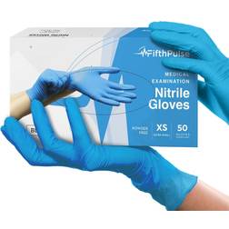 FifthPulse Nitrile Exam Gloves Blue Box of