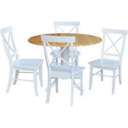 International Concepts Dual Drop Leaf Dining Set 42" 5