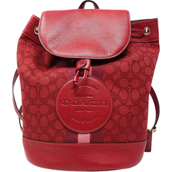 Coach Dempsey Signature Jacquard Logo Patch Backpack - Red Apple
